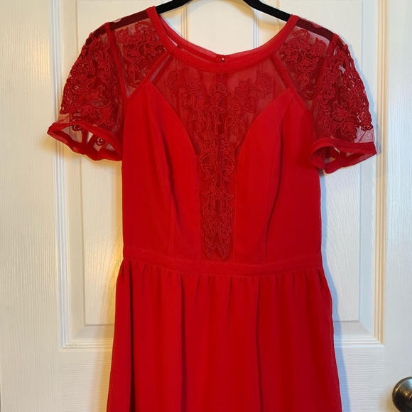 silk lace up dress Samira Maxi Dress